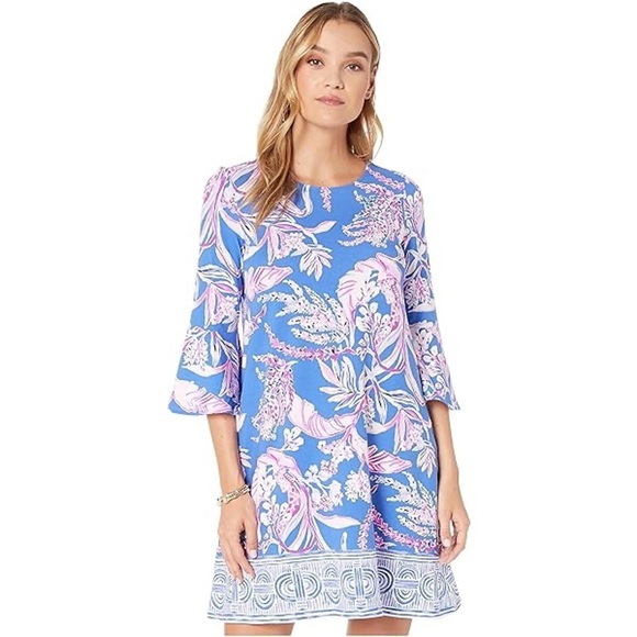 Lilly Pulitzer Dresses & Skirts - Lilly Pulitzer Ophelia Swing Dress in the Iris Blue Wild Within print size XL